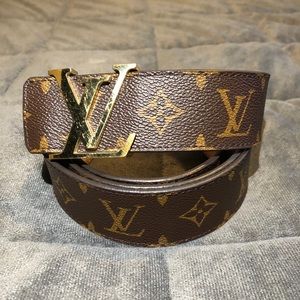 Brown Louis Vuitton Monogram Belt